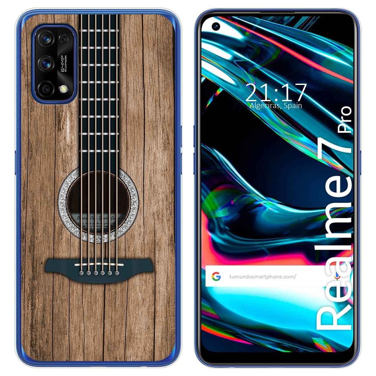 Funda Gel Tpu para Realme 7 Pro diseño Madera 11 Dibujos