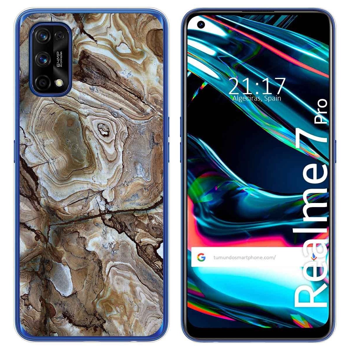 Funda Gel Tpu para Realme 7 Pro diseño Mármol 14 Dibujos