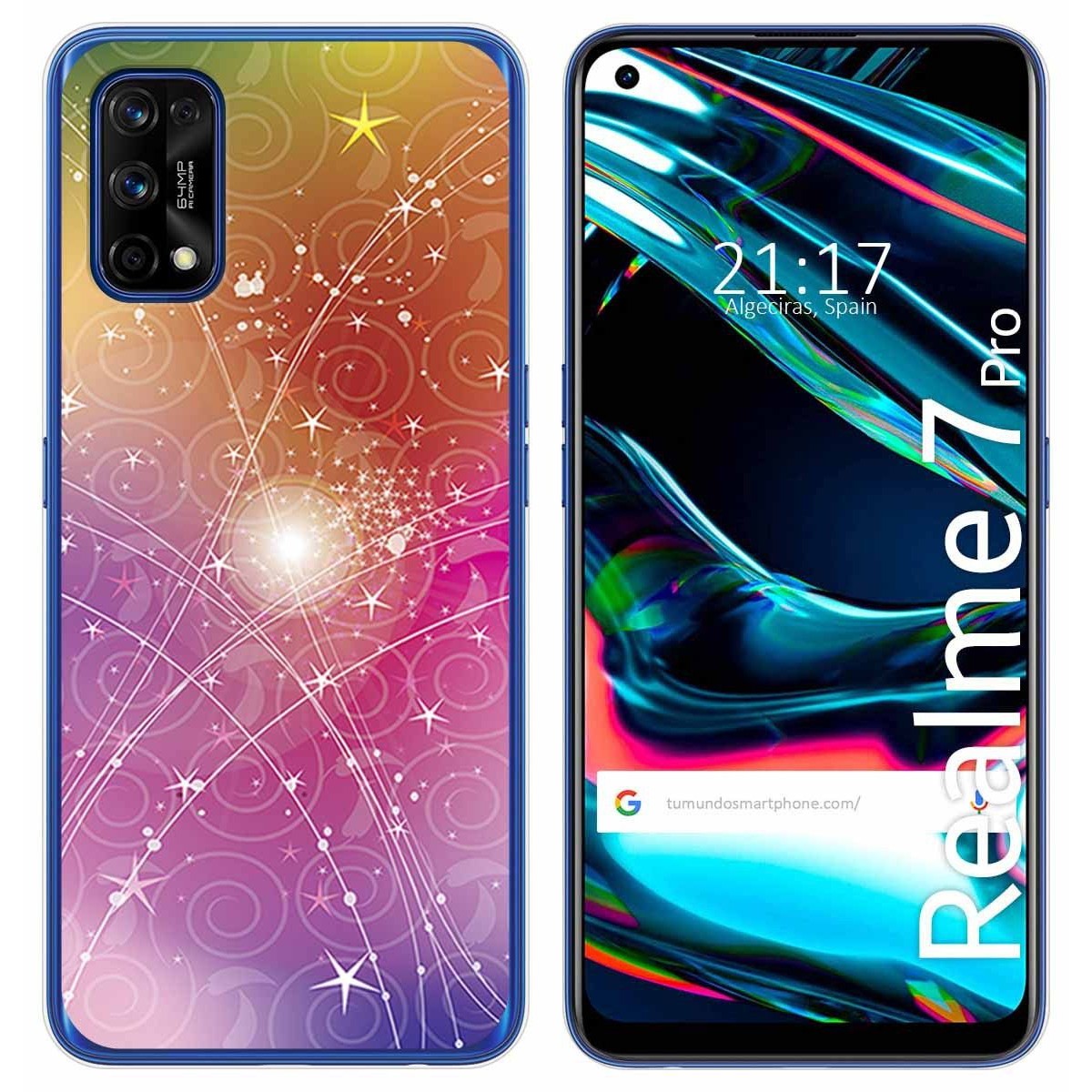 Funda Gel Tpu para Realme 7 Pro diseño Abstracto Dibujos