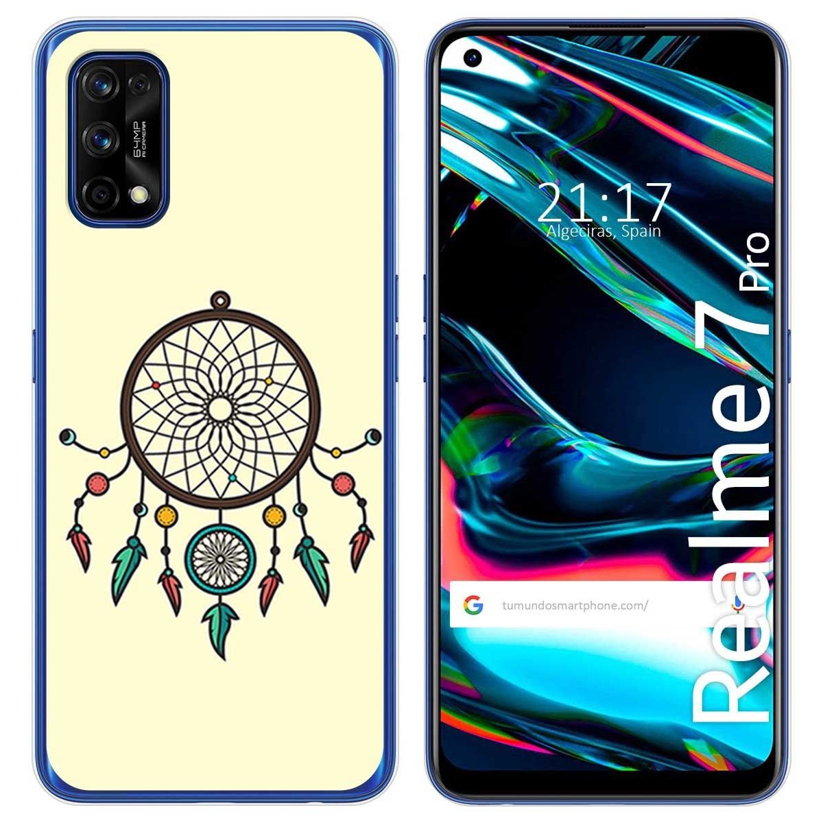 Funda Gel Tpu para Realme 7 Pro diseño Atrapasueños Dibujos