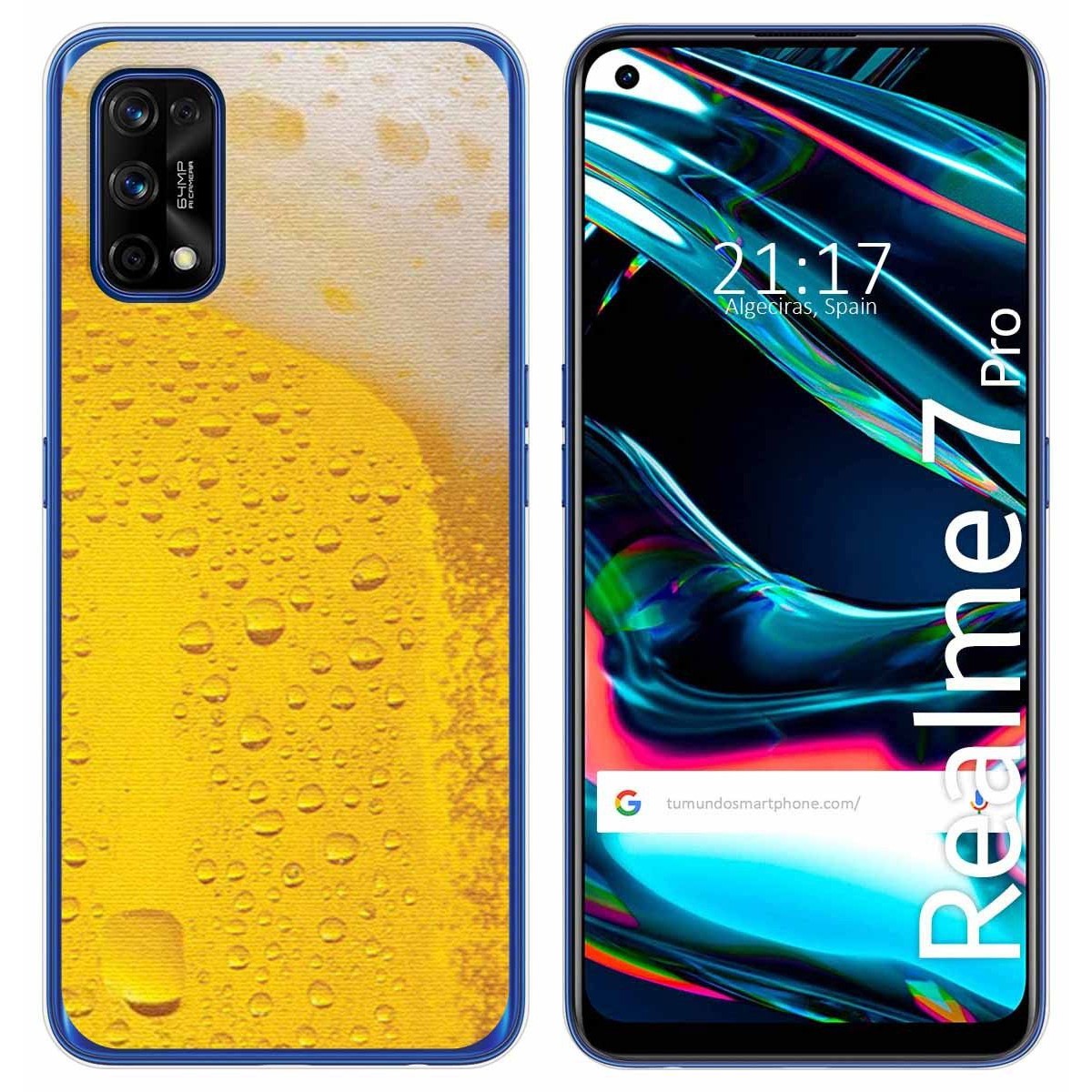 Funda Gel Tpu para Realme 7 Pro diseño Cerveza Dibujos