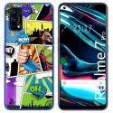 Funda Gel Tpu para Realme 7 Pro diseño Comic Dibujos
