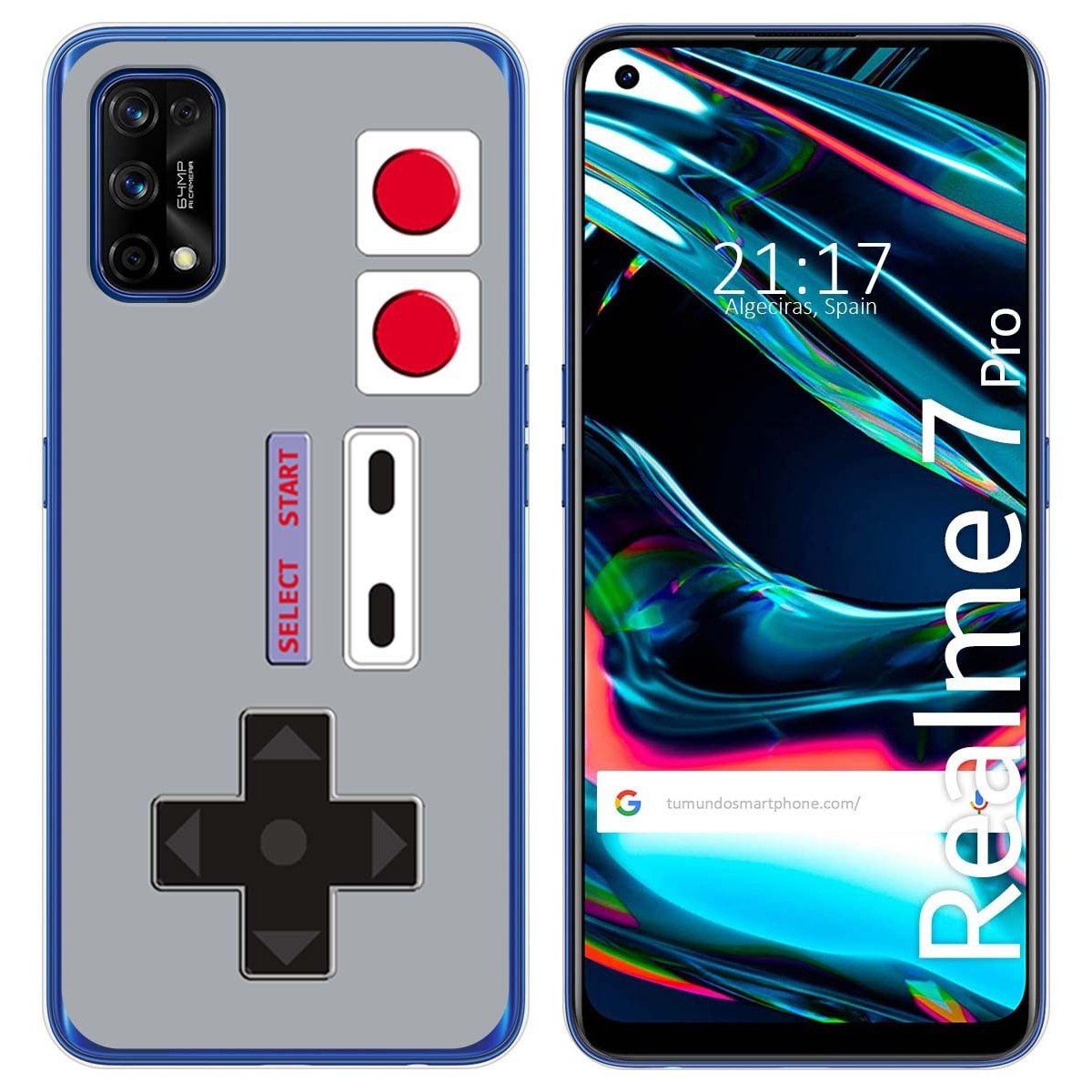 Funda Gel Tpu para Realme 7 Pro diseño Consola Dibujos