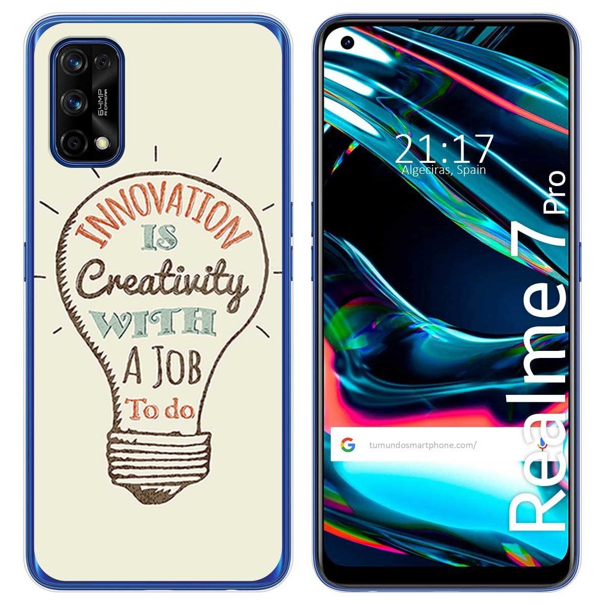 Funda Gel Tpu para Realme 7 Pro diseño Creativity Dibujos