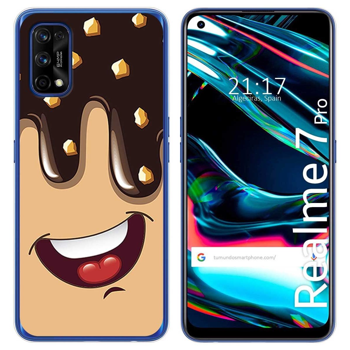 Funda Gel Tpu para Realme 7 Pro diseño Helado Chocolate Dibujos