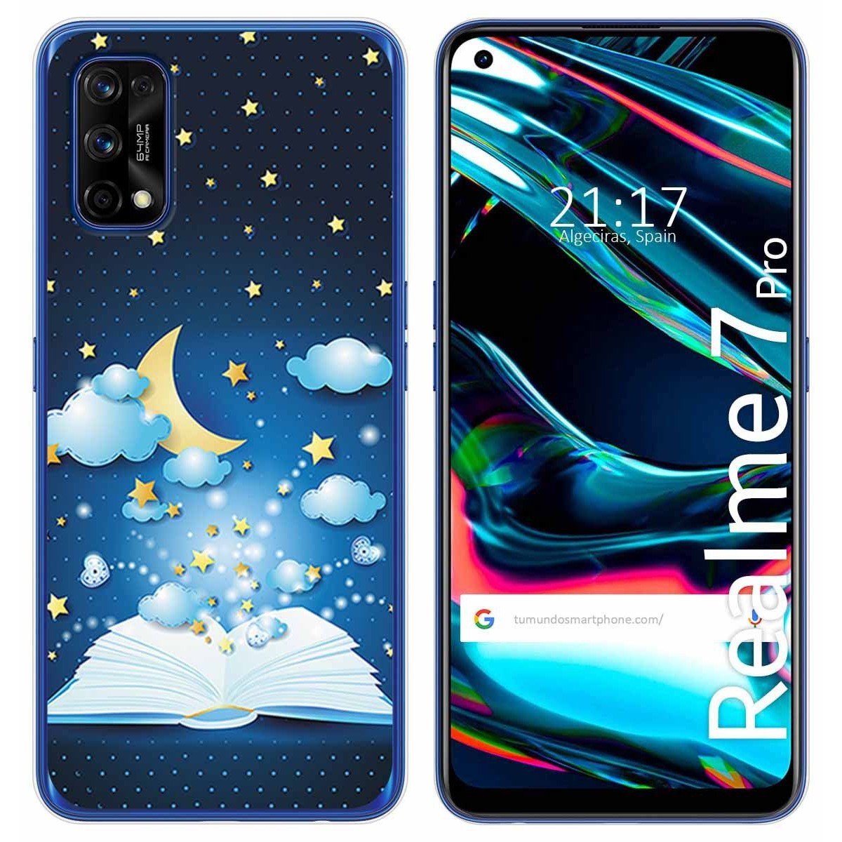 Funda Gel Tpu para Realme 7 Pro diseño Libro Cuentos Dibujos