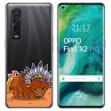Funda Gel Transparente para Oppo Find X2 Pro diseño Bufalo Dibujos