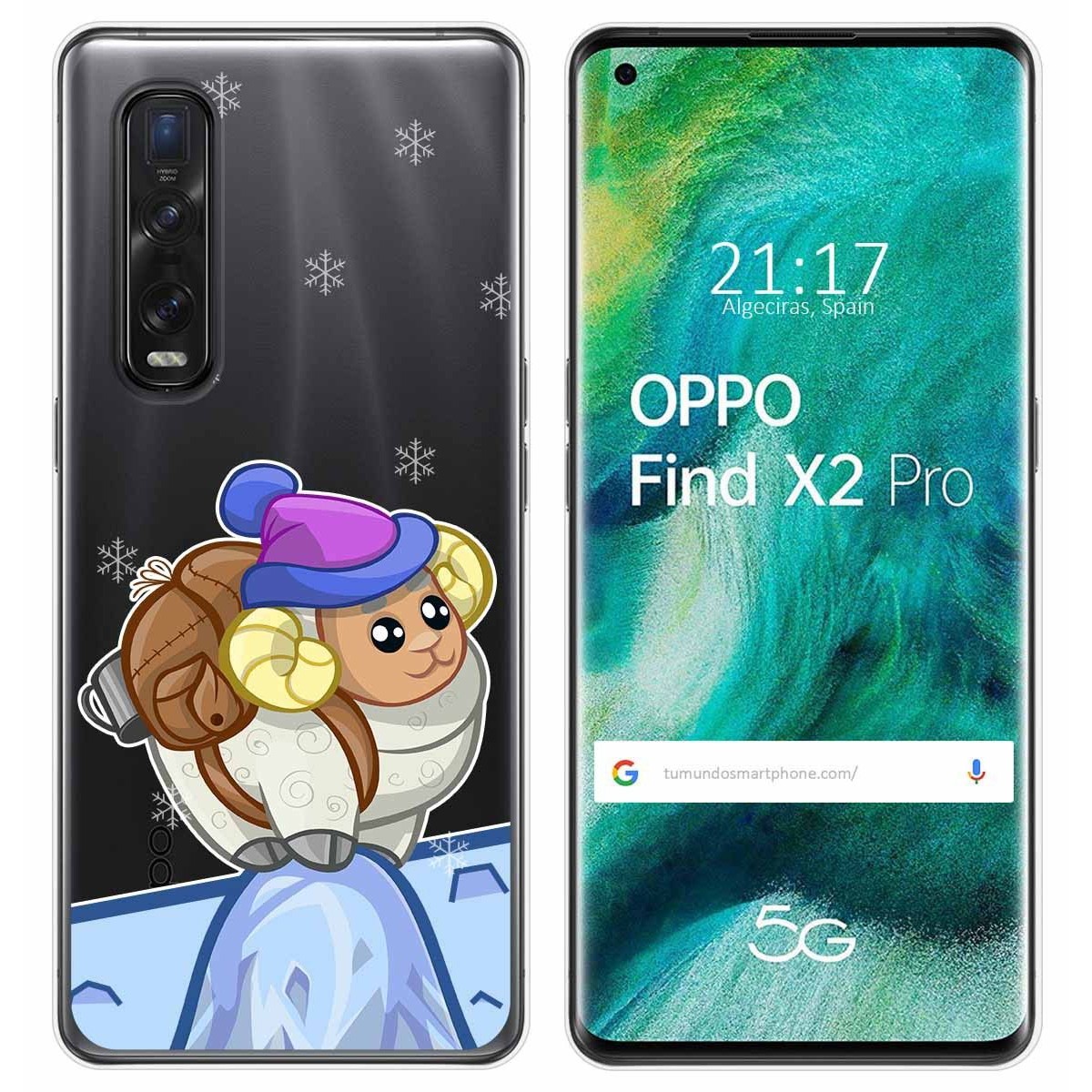 Funda Gel Transparente para Oppo Find X2 Pro diseño Cabra Dibujos