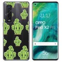 Funda Gel Transparente para Oppo Find X2 Pro diseño Cactus Dibujos