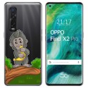 Funda Gel Transparente para Oppo Find X2 Pro diseño Mono Dibujos
