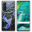 Funda Gel Transparente para Oppo Find X2 Pro diseño Plumas Dibujos