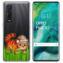 Funda Gel Transparente para Oppo Find X2 Pro diseño Tigre Dibujos
