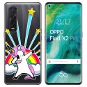 Funda Gel Transparente para Oppo Find X2 Pro diseño Unicornio Dibujos
