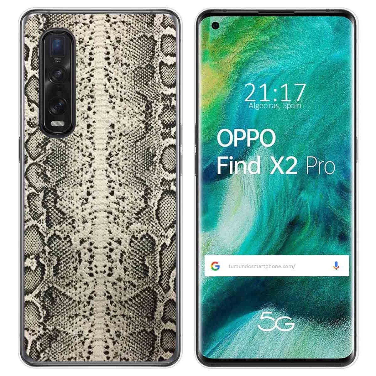 Funda Gel Tpu para Oppo Find X2 Pro diseño Animal 01 Dibujos