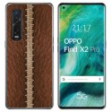 Funda Gel Tpu para Oppo Find X2 Pro diseño Cuero 01 Dibujos