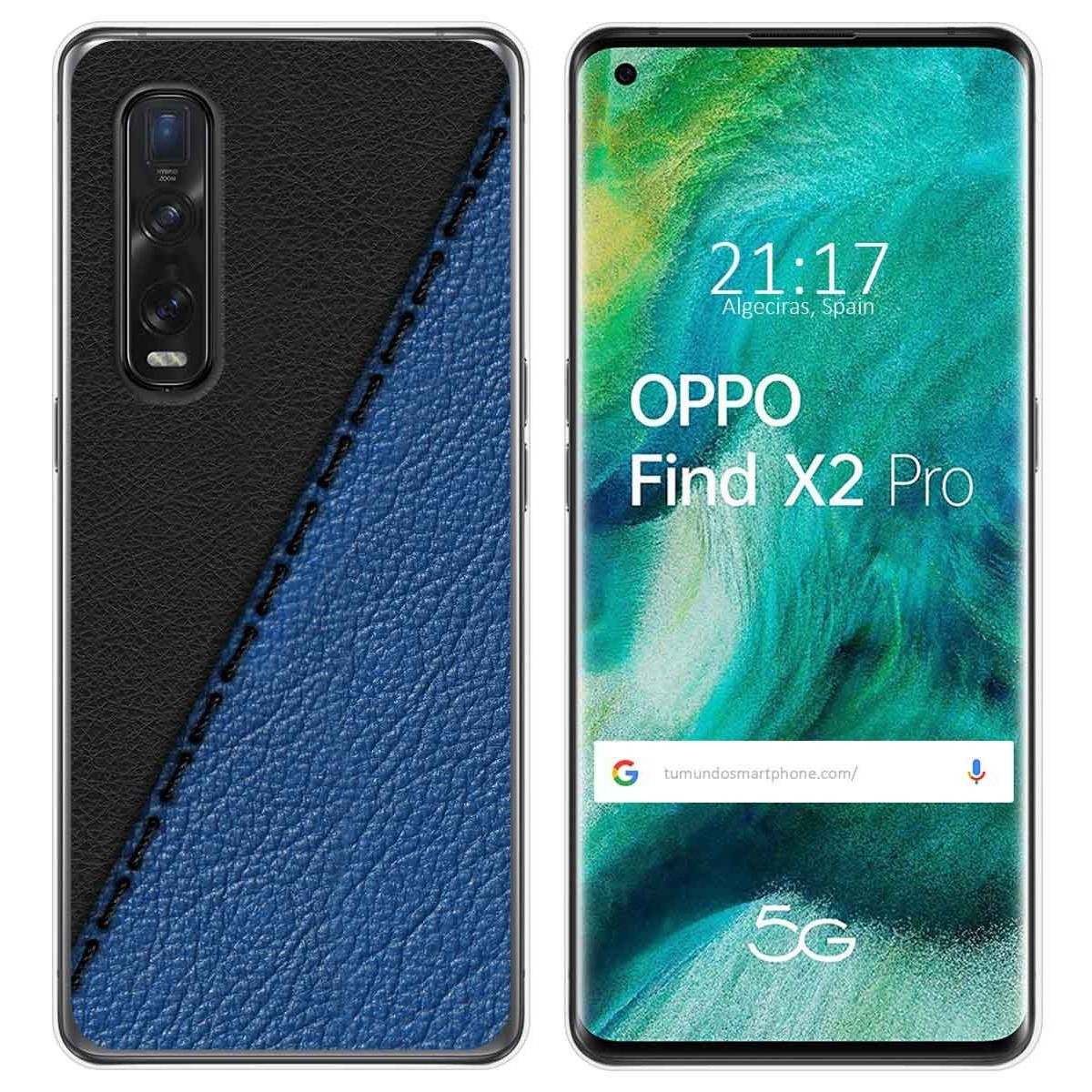 Funda Gel Tpu para Oppo Find X2 Pro diseño Cuero 02 Dibujos