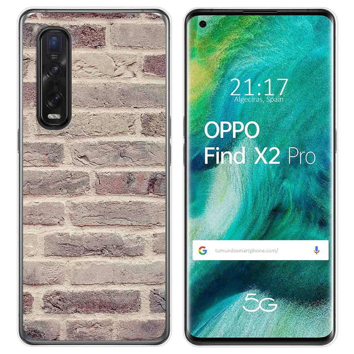Funda Gel Tpu para Oppo Find X2 Pro diseño Ladrillo 01 Dibujos