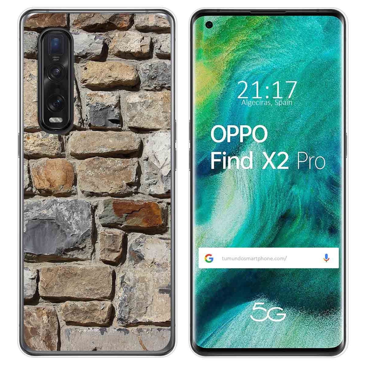 Funda Gel Tpu para Oppo Find X2 Pro diseño Ladrillo 03 Dibujos