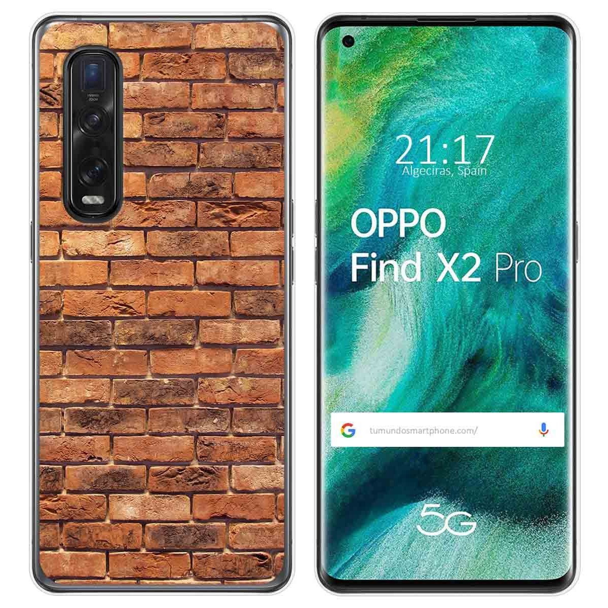 Funda Gel Tpu para Oppo Find X2 Pro diseño Ladrillo 04 Dibujos