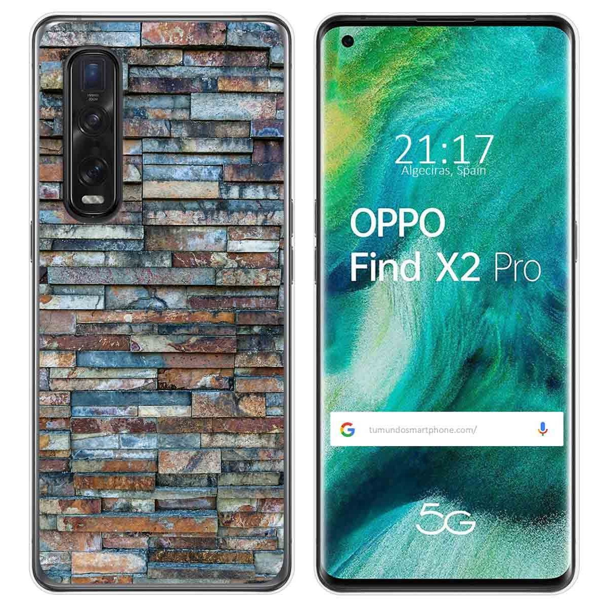 Funda Gel Tpu para Oppo Find X2 Pro diseño Ladrillo 05 Dibujos