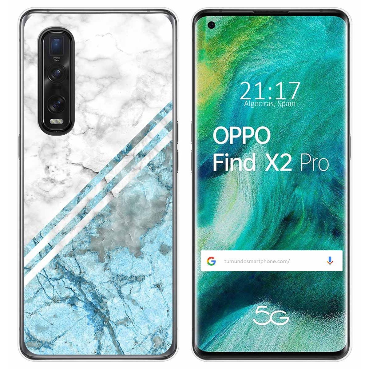 Funda Gel Tpu para Oppo Find X2 Pro diseño Mármol 02 Dibujos
