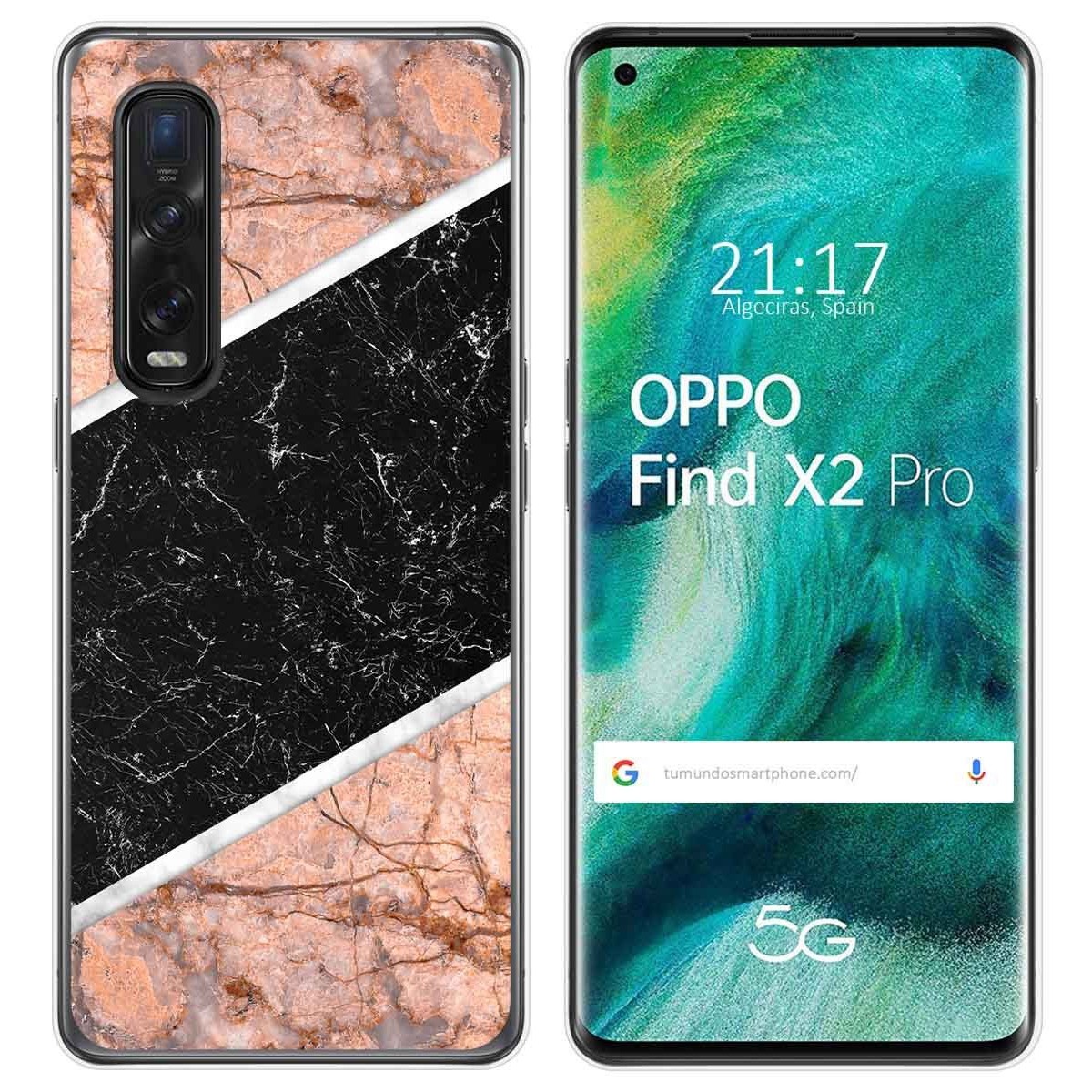 Funda Gel Tpu para Oppo Find X2 Pro diseño Mármol 07 Dibujos
