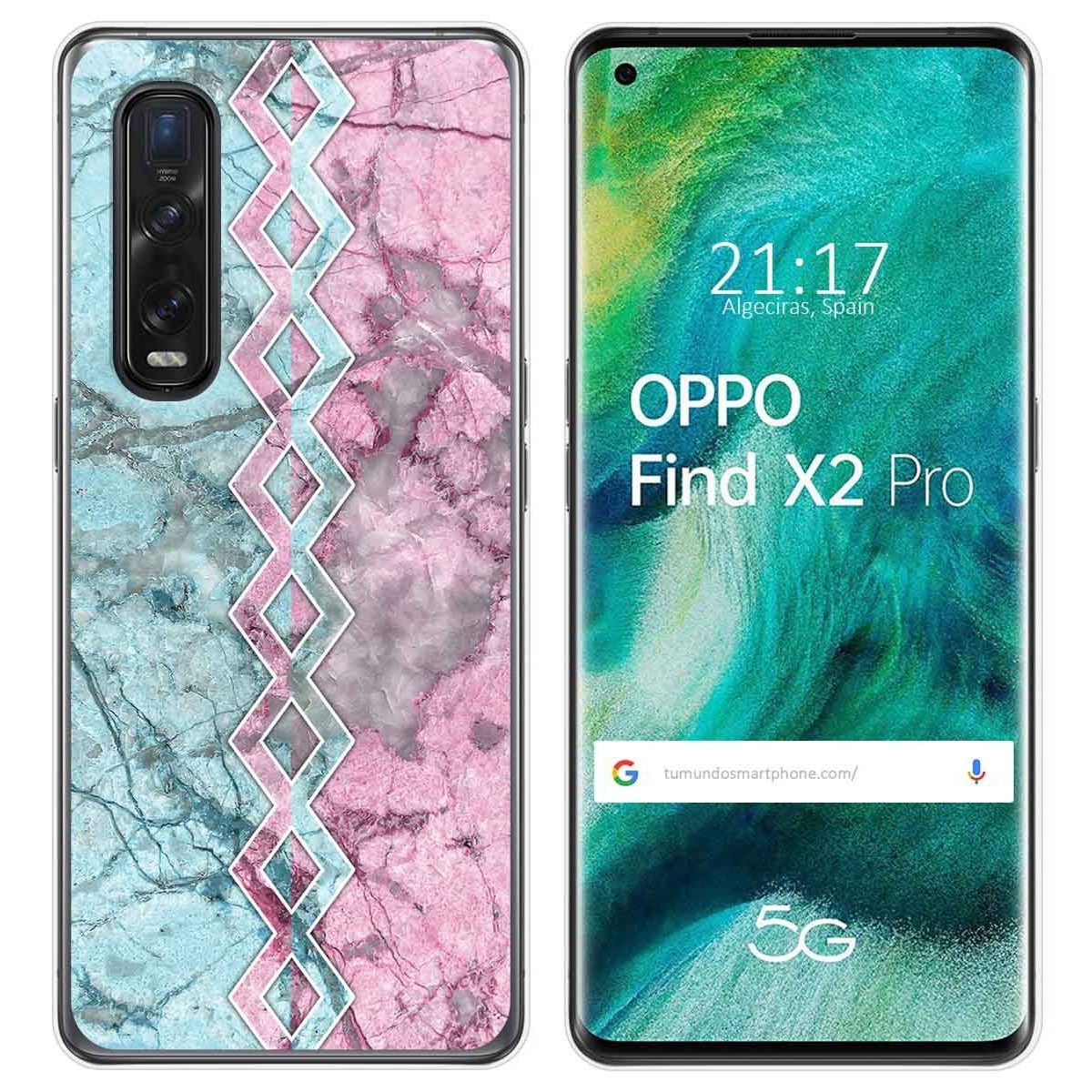 Funda Gel Tpu para Oppo Find X2 Pro diseño Mármol 08 Dibujos
