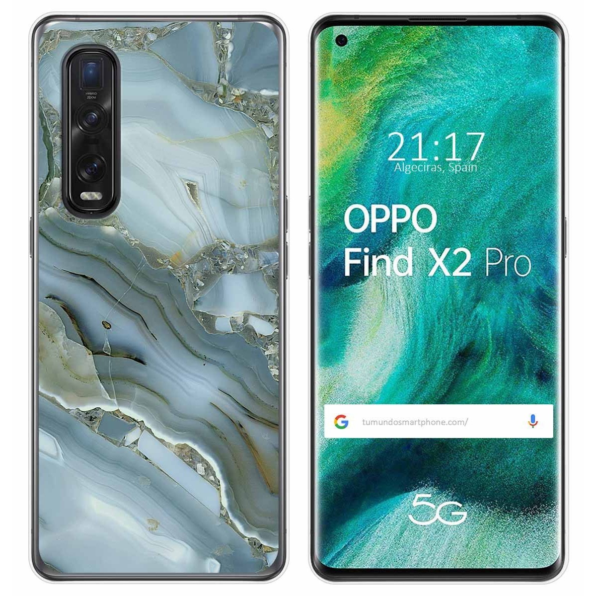 Funda Gel Tpu para Oppo Find X2 Pro diseño Mármol 09 Dibujos