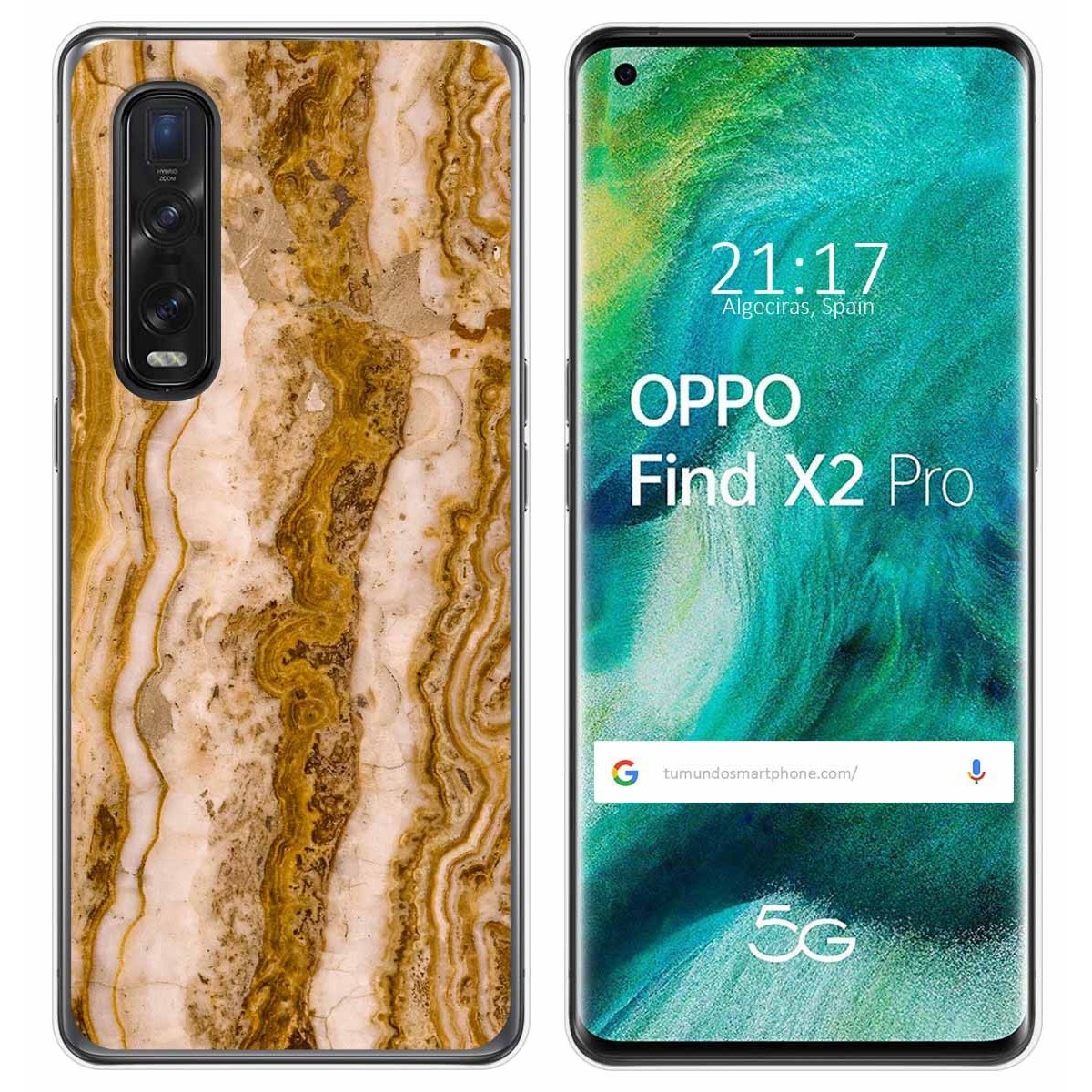 Funda Gel Tpu para Oppo Find X2 Pro diseño Mármol 10 Dibujos