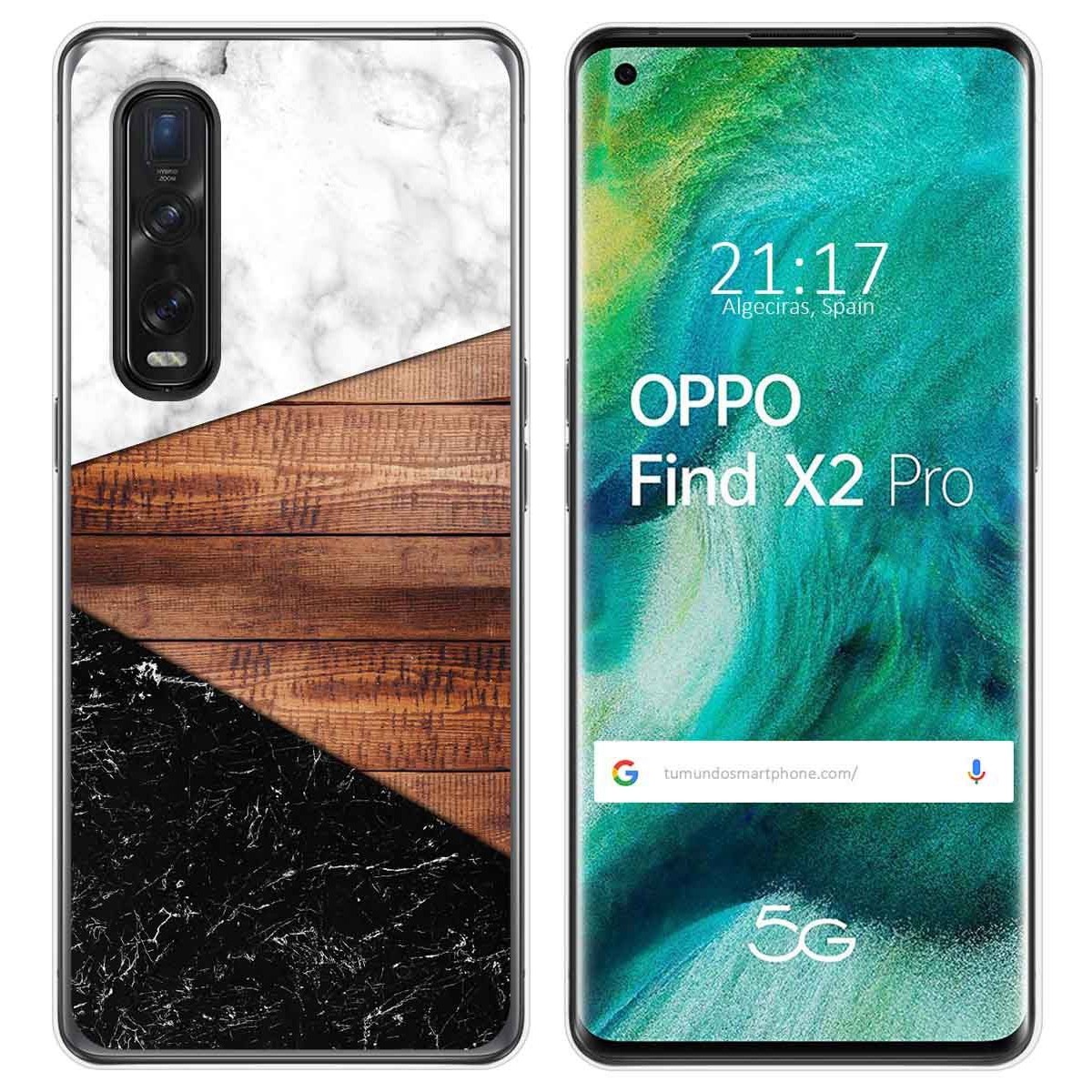 Funda Gel Tpu para Oppo Find X2 Pro diseño Mármol 11 Dibujos