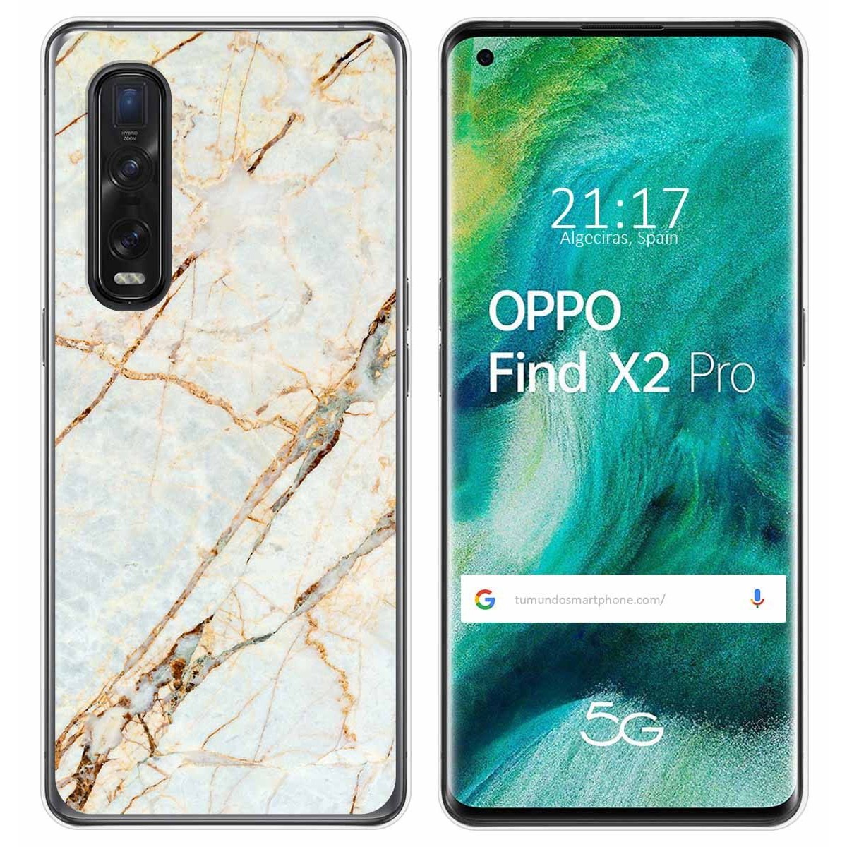 Funda Gel Tpu para Oppo Find X2 Pro diseño Mármol 13 Dibujos