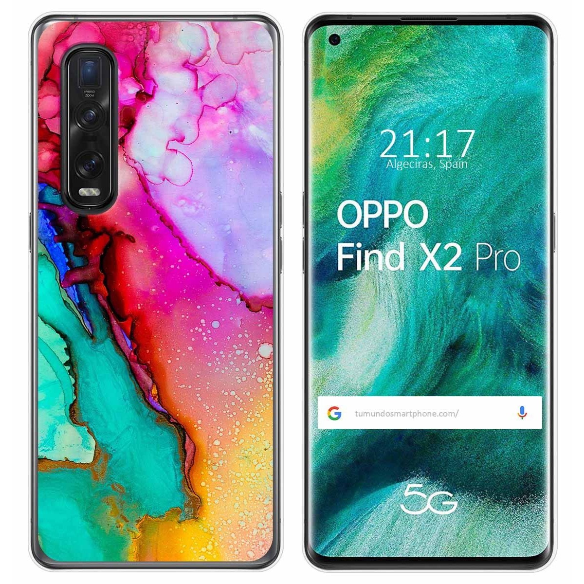 Funda Gel Tpu para Oppo Find X2 Pro diseño Mármol 15 Dibujos