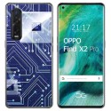 Funda Gel Tpu para Oppo Find X2 Pro diseño Circuito Dibujos