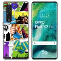 Funda Gel Tpu para Oppo Find X2 Pro diseño Comic Dibujos