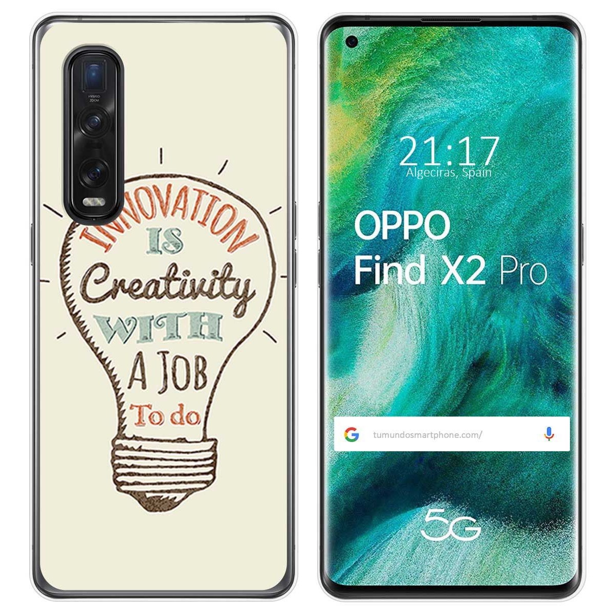 Funda Gel Tpu para Oppo Find X2 Pro diseño Creativity Dibujos