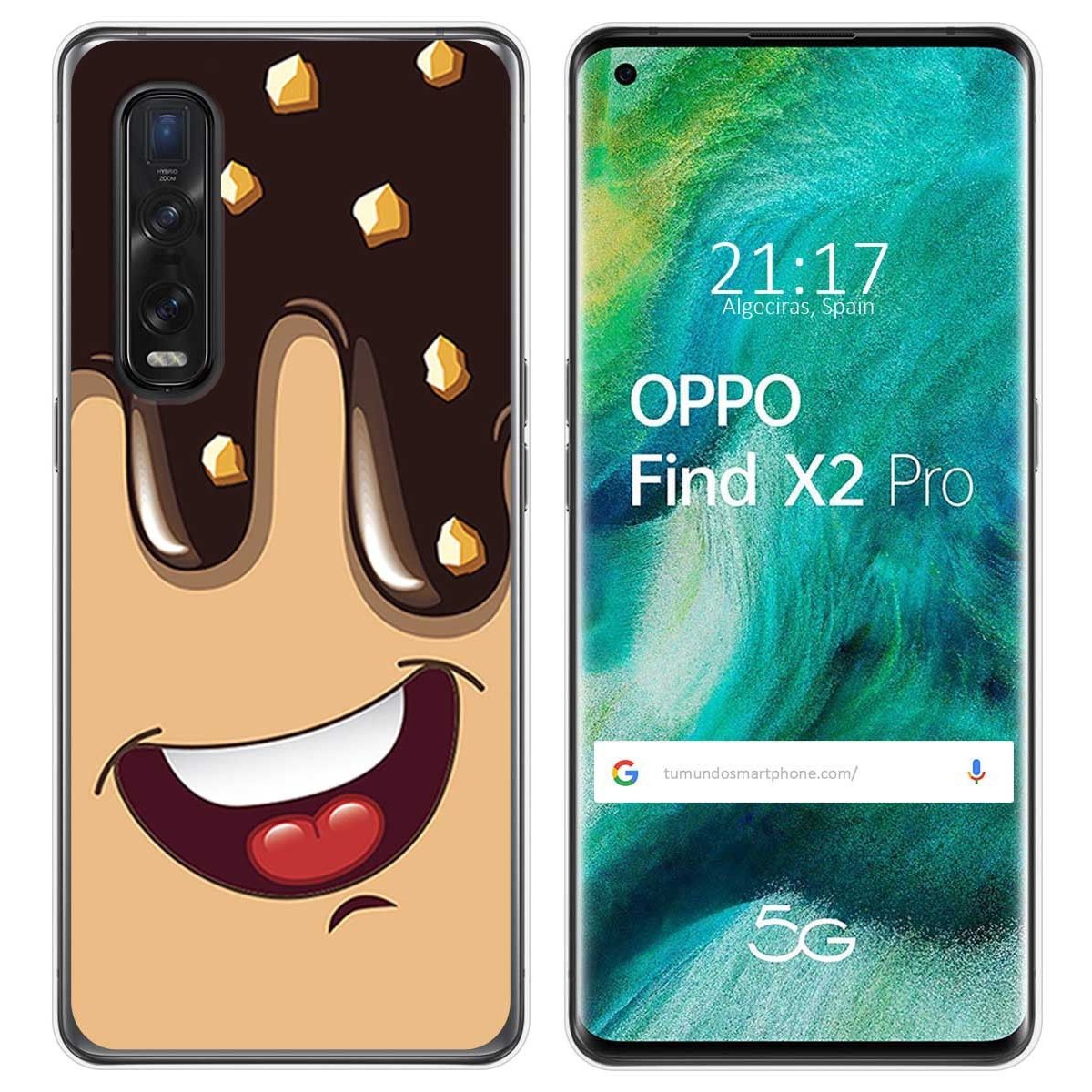 Funda Gel Tpu para Oppo Find X2 Pro diseño Helado Chocolate Dibujos
