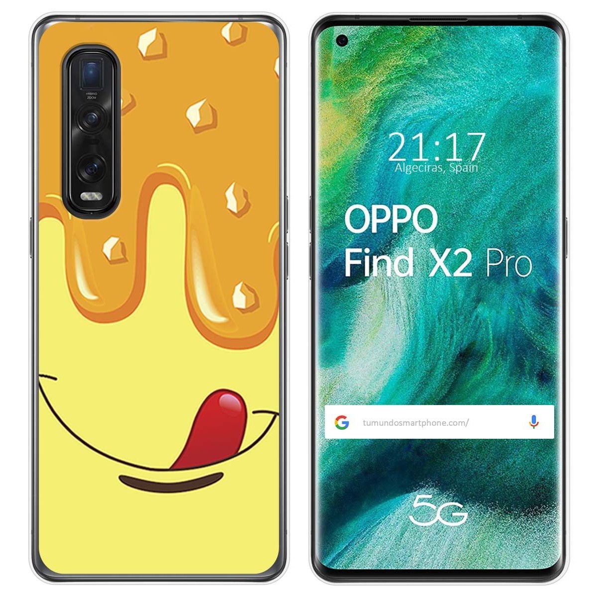 Funda Gel Tpu para Oppo Find X2 Pro diseño Helado Vainilla Dibujos