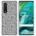 Funda Gel Tpu para Oppo Find X2 Pro diseño Letras Dibujos
