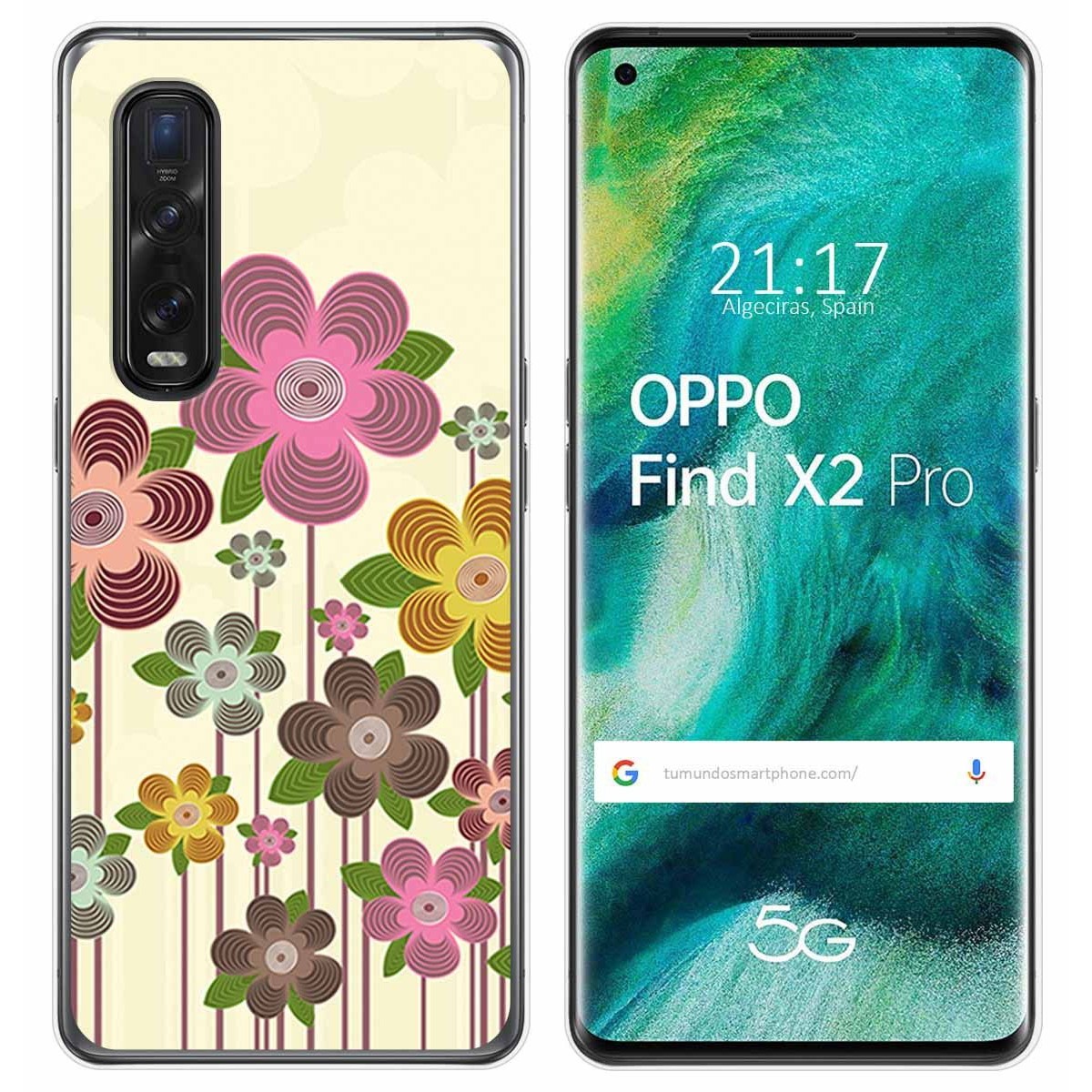Funda Gel Tpu para Oppo Find X2 Pro diseño Primavera En Flor Dibujos