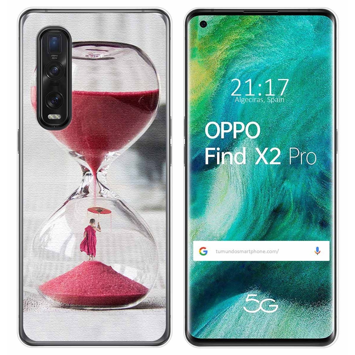 Funda Gel Tpu para Oppo Find X2 Pro diseño Reloj Dibujos