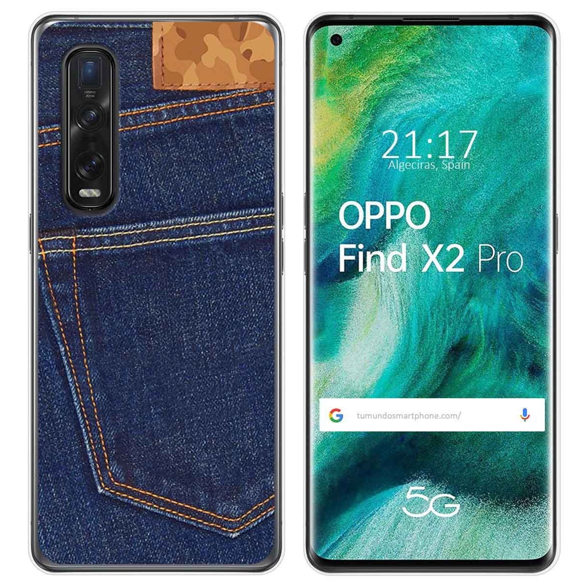 Funda Gel Tpu para Oppo Find X2 Pro diseño Vaquero Dibujos