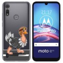 Funda Gel Transparente para Motorola Moto e6s diseño Avestruz Dibujos