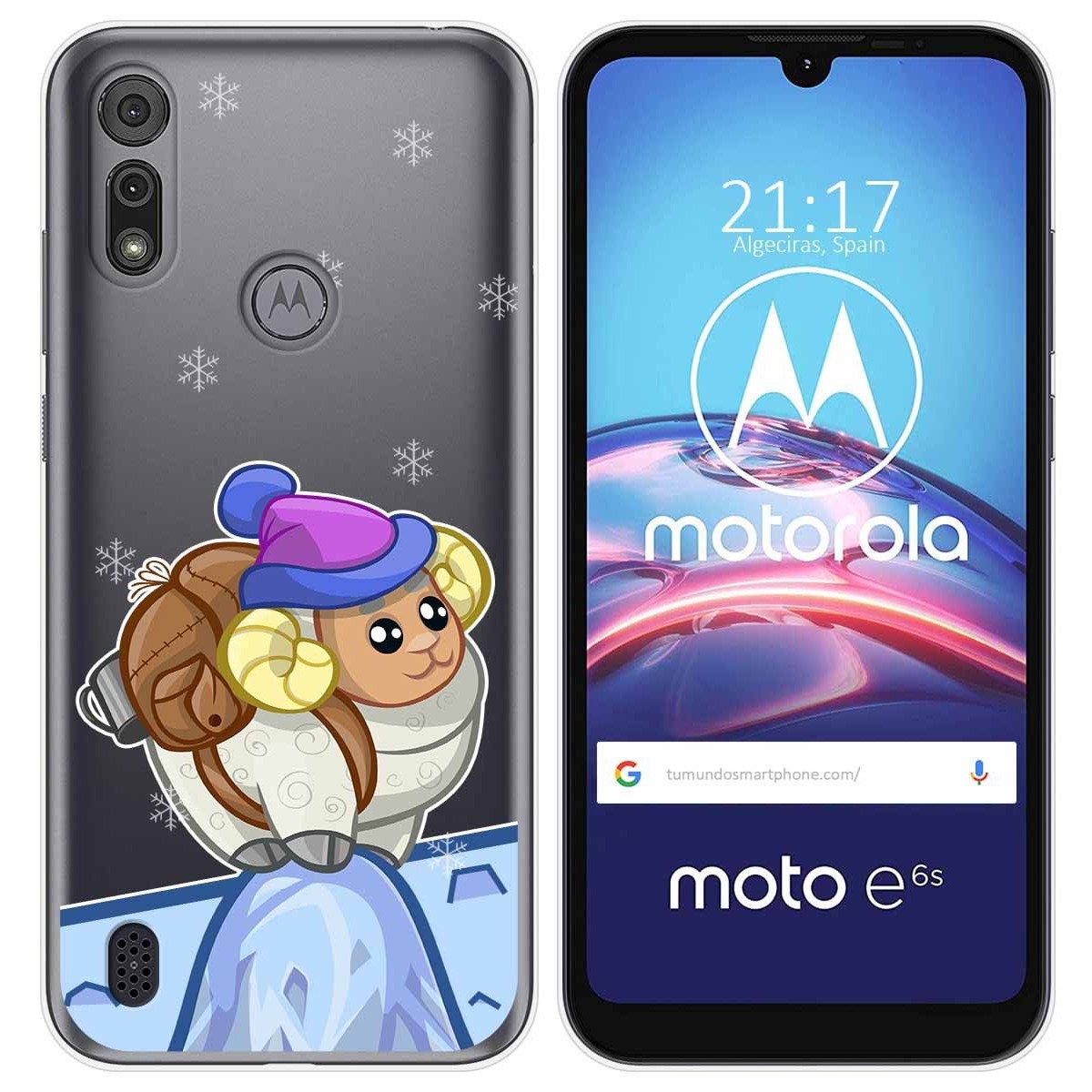 Funda Gel Transparente para Motorola Moto e6s diseño Cabra Dibujos