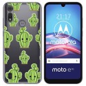 Funda Gel Transparente para Motorola Moto e6s diseño Cactus Dibujos