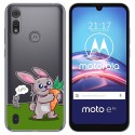 Funda Gel Transparente para Motorola Moto e6s diseño Conejo Dibujos