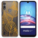 Funda Gel Transparente para Motorola Moto e6s diseño Hojas Dibujos
