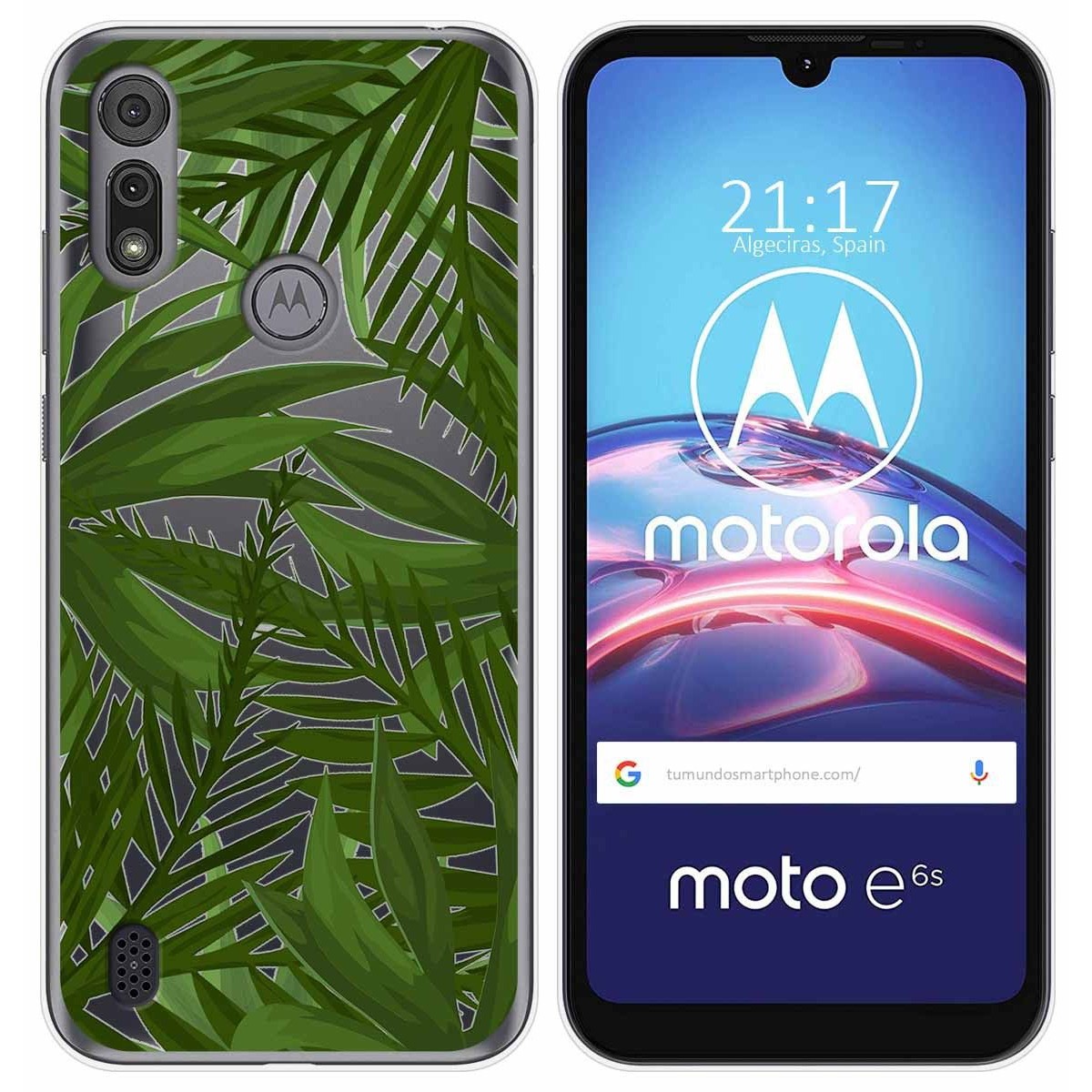 Funda Gel Transparente para Motorola Moto e6s diseño Jungla Dibujos