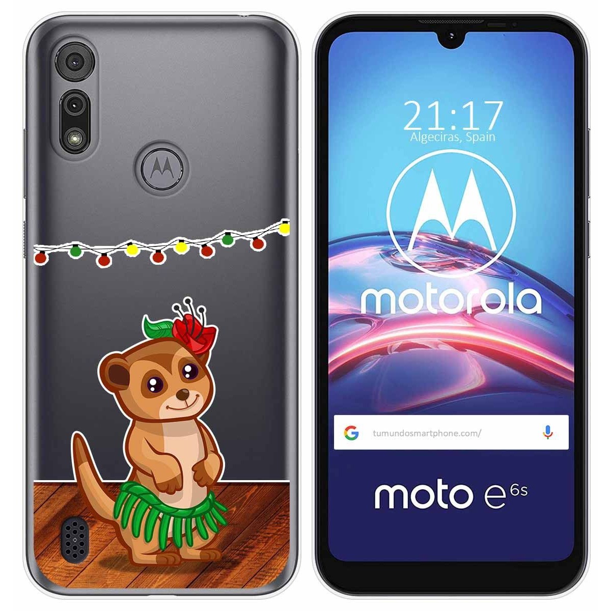 Funda Gel Transparente para Motorola Moto e6s diseño Suricata Dibujos