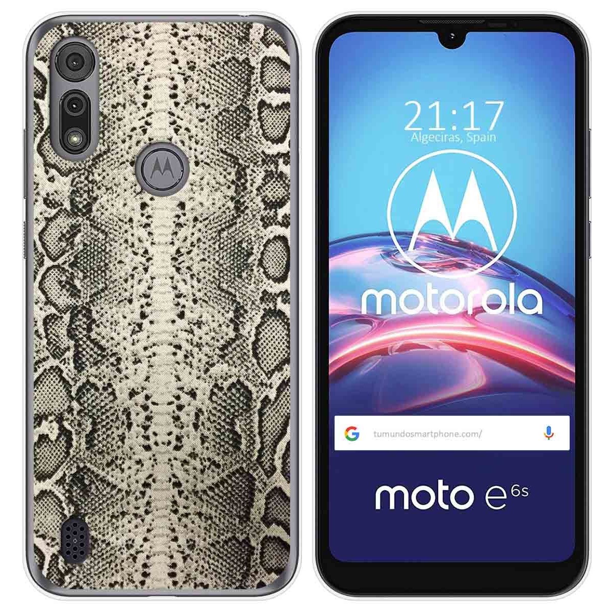 Funda Gel Tpu para Motorola Moto e6s diseño Animal 01 Dibujos