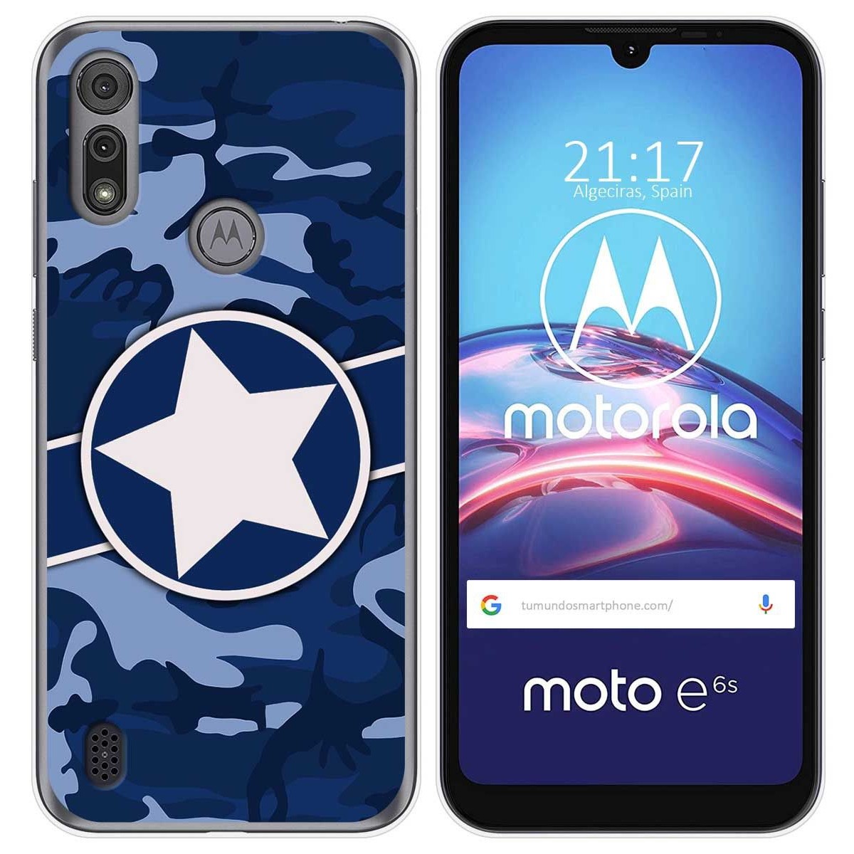Funda Gel Tpu para Motorola Moto e6s diseño Camuflaje 03 Dibujos
